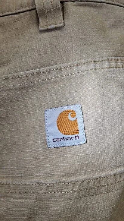 Carhartt Men’s Relaxed Fit Ripstop Cargo Work Pants - Tan (36x34) - Picture 2 of 3